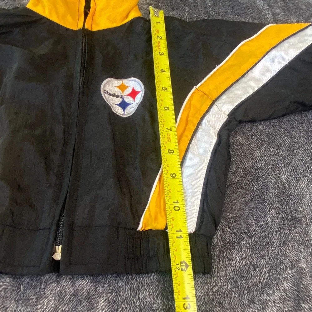 Vintage Pro Stuff Pittsburgh Steelers‎ NFL Kids Jacket Size 2T Nylon Lined 24 mo